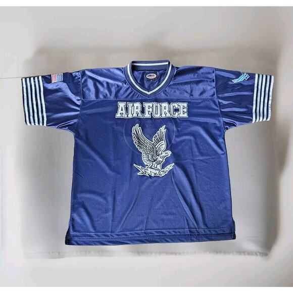 USAF US Air Force Falcons Football Jersey Shirt JWM Sewn-on Patch Mens XXXL - Picture 2 of 9